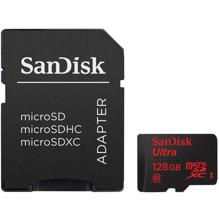 Micro SecureDigital 128Gb SanDisk Ultra Imaging microSDXC class 10 UHS-1 (SDSDQUI-128G-G46)