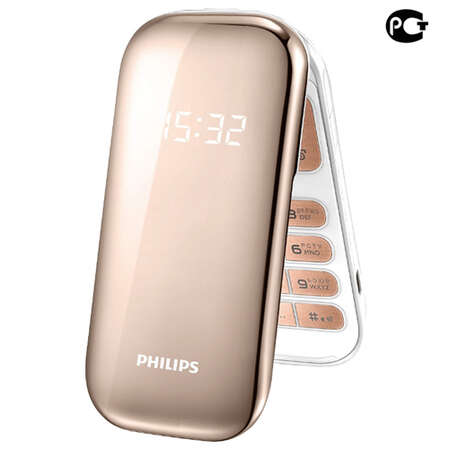 Мобильный телефон Philips E320 White Gold