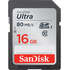 Карта памяти SecureDigital 16Gb SanDisk Ultra SDHC Class 10 UHS-I (SDSDUNC-016G-GN6IN)