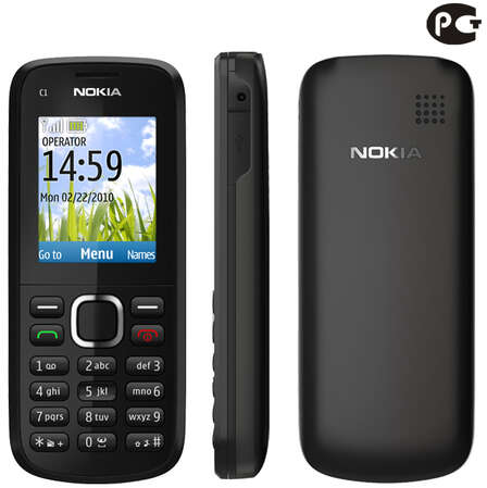 Смартфон Nokia C1-02 black