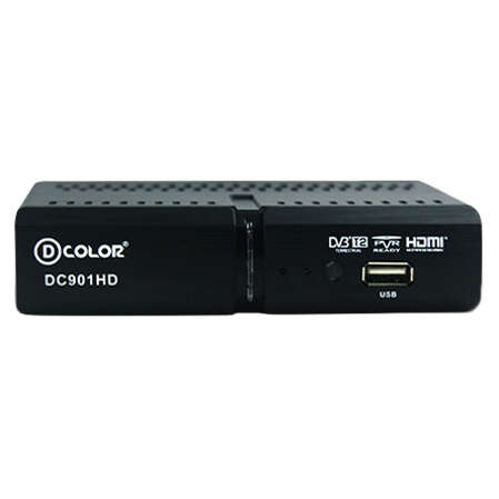 Ресивер D-Color DC901HD черный DVB-T2