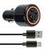 Сетевое и автомобильное зарадное устройство Interstep 2A + кабель micro USB, черное