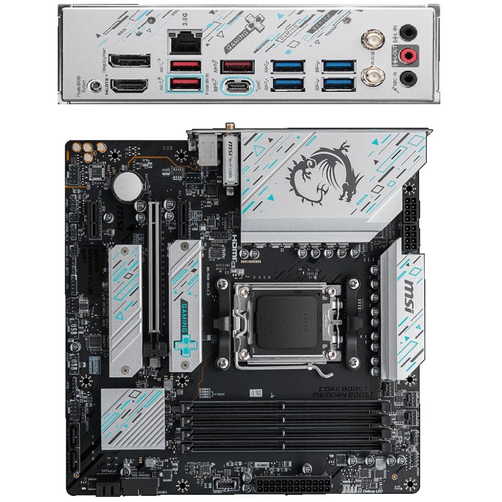 Материнская плата MSI B650M Gaming Plus WiFi Socket-AM5 AMD B650 4xDDR5 ...