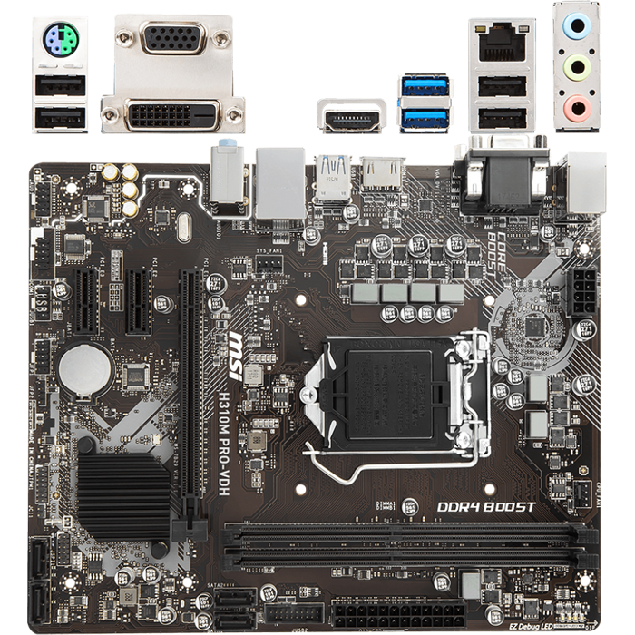 Материнская плата MSI H310M Pro-VDH H310 Socket-1151v2 2xDDR4, 4xSATA3 ...