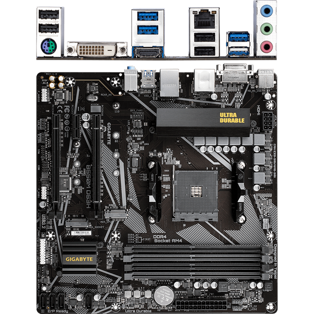 Материнская плата Gigabyte B550M DS3H Socket-AM4 AMD B550 4xDDR4 ...