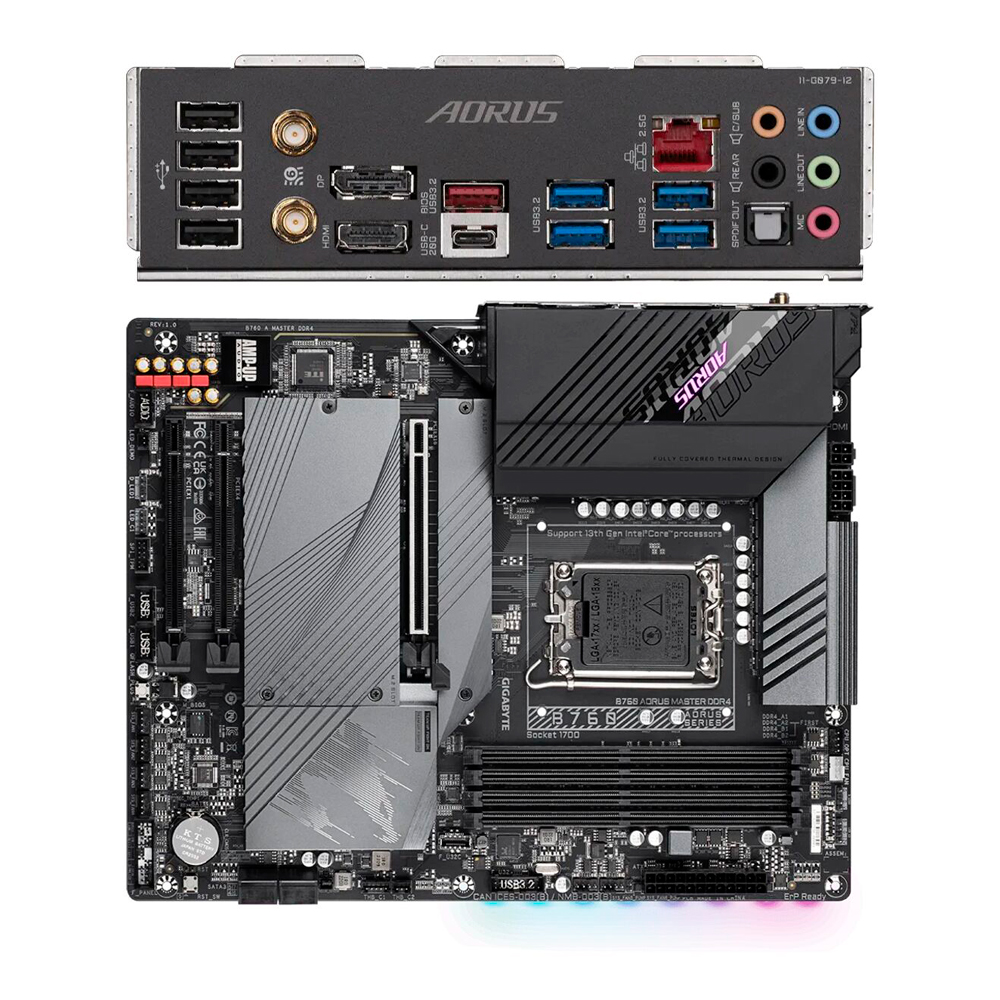 Материнская плата Gigabyte B760 AORUS Master DDR4 B760 Socket-1700 ...