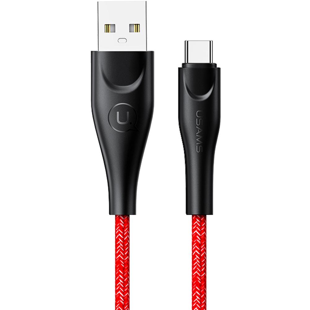 Кабель USB-Type C 3m красный Usams SJ395 нейлоновая оплетка