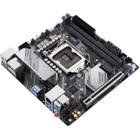 Материнская плата ASUS Prime B460I-Plus B460 Socket-1200 2xDDR4, 4xSATA3, RAID, 1xM.2, 1xPCI-E16x, 4xUSB3.2, DP, HDMI, Glan, mini-ITX