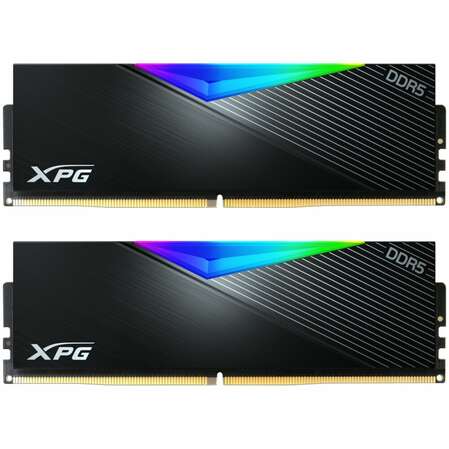 Модуль памяти DIMM 64Gb 2х32Gb DDR5 PC51200 6400MHz ADATA XPG Lancer RGB Black (AX5U6400C3232G-DCLARBK)