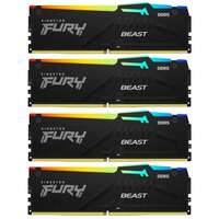 Модуль памяти DIMM 128Gb 4х32Gb DDR5 PC44800 5600MHz Kingston Fury Beast RGB Black (KF556C40BBAK4-128)