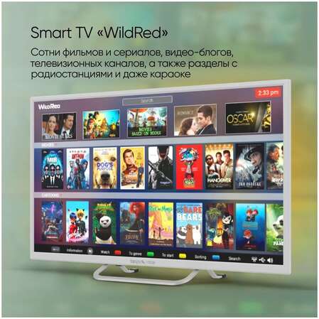 Телевизор 32" Topdevice TDTV32BS02H_WE (HD 1366x768, Smart TV) белый