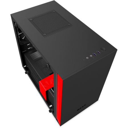 Корпус Mini-ITX Minitower NZXT H200i CA-H200W-BR Mini-ITX Black/Red