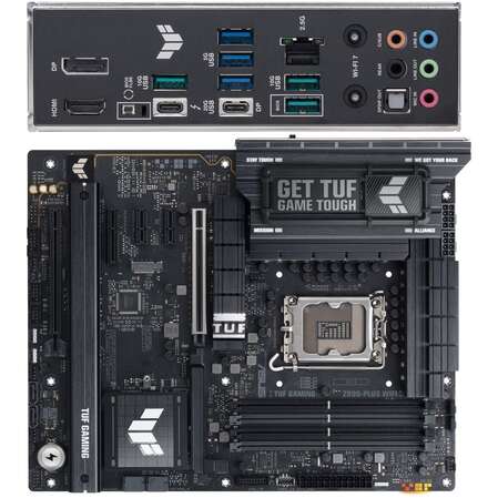 Материнская плата ASUS TUF Gaming Z890-Plus WiFi Z890 Soc-1851 4xDDR5, 4xSATA3, RAID, 4хM.2, 5xPCI-E16x, 6xUSB3.2, 2xUSB3.2 Type C, DP, HDMI, WiFi, 2.5Glan, ATX
