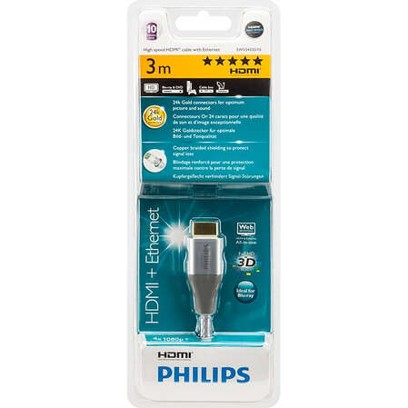Кабель HDMI-HDMI v1.4 3.0м Philips (SWV3433S/10) Series 500