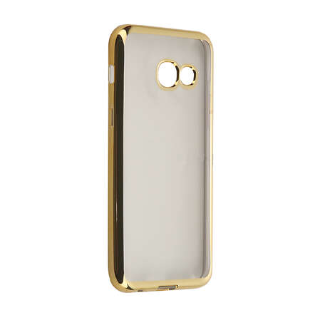 Чехол для Samsung Galaxy A3 (2017) SM-A320F skinBOX silicone chrome border case золотистый