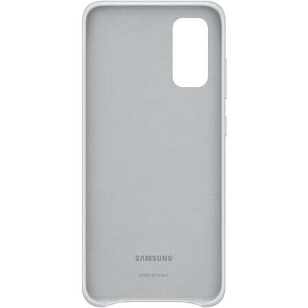 Чехол для Samsung Galaxy S20 SM-G980 Leather Cover серебристый