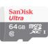 Карта памяти Micro SecureDigital 64Gb SanDisk Ultra microSDXC class 10 UHS-1 (SDSQUNR-064G-GN3MN)