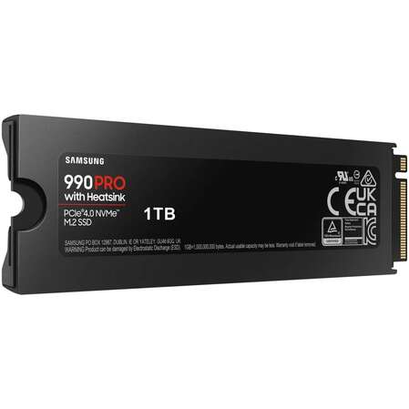 Внутренний SSD-накопитель 1000Gb Samsung 990 Pro with Heatsink (MZ-V9P1T0CW) M.2 2280 PCI-E 4.0 x4