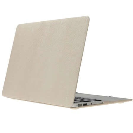 Чехол жесткий для MacBook Air 13" Heddy, кожаный, бежевый