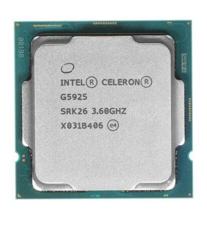 Процессор Intel Celeron G5925 3.6ГГц, 2-ядерный, 4МБ, LGA1200, BOX