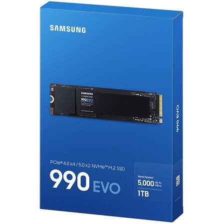 Внутренний SSD-накопитель 1000Gb Samsung 990 Evo (MZ-V9E1T0BW) M.2 2280 PCI-E 4.0 x4 (5.0 x2)