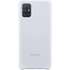 Чехол для Samsung Galaxy A71 SM-A715 Silicone Cover серебристый
