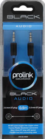 Кабель Jack3.5 (M)- Jack3.5 (M) 0.5m Prolink (PB105-0050)