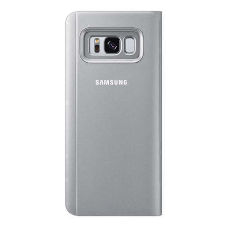 Чехол для Samsung Galaxy S8+ SM-G955 Clear View Standing Cover, серебристый