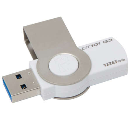 USB Flash накопитель 128GB Kingston DataTraveler 101 G3 (DT101G3/128Gb) USB 3.0 Белый