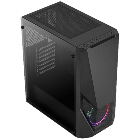 Корпус ATX Miditower AeroCool Zauron Saturn FRGB-G-BK-v1 Black