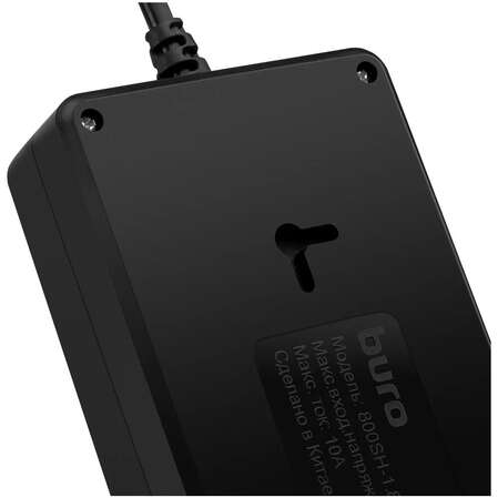 Сетевой фильтр BURO 800SH-1.8-B 8 розеток 1.8м черный