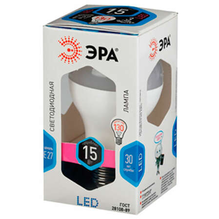 Светодиодная лампа ЭРА LED A60-15W-840-E27 Б0033183