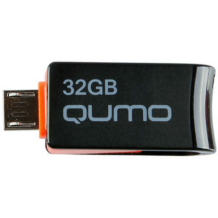 USB Flash накопитель 32GB Qumo Hybrid (19474) USB 2.0 + microUSB (OTG) Черный/красный