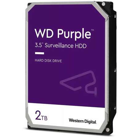 Внутренний жесткий диск 3,5" 2Tb Western Digital (WD22PURZ) 256Mb 5400rpm SATA3 Purple