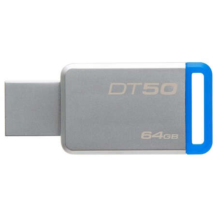 USB Flash накопитель 64GB Kingston DataTraveler 50 (DT50/64GB) USB 3.0 Серебристый-синий