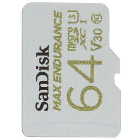 Карта памяти Micro SecureDigital 64Gb SanDisk MAX Endurance microSDXC class 10 UHS-1 U3 V30 (SDSQQVR-064G-GN6IA)