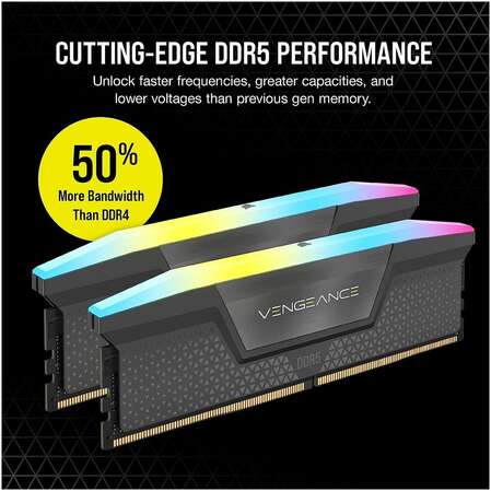 Модуль памяти DIMM 32Gb 2х16Gb DDR5 PC48000 6000MHz Corsair Vengeance RGB Black (CMH32GX5M2E6000Z36) AMD EXPO Memory