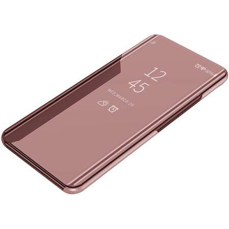 Чехол для Xiaomi Redmi 8 Zibelino CLEAR VIEW розово-золотистый