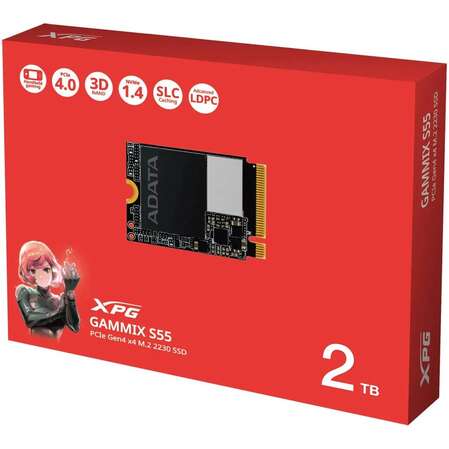 Внутренний SSD-накопитель 2000Gb A-Data Gammix S55 SGAMMIXS55-2T-C M.2 2230 PCIe NVMe 4.0 x4