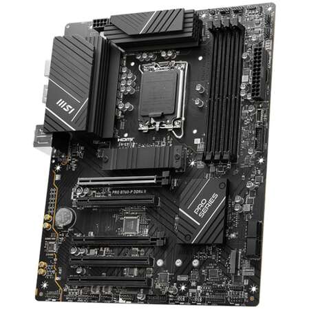 Материнская плата MSI Pro B760-P DDR4 II B760 Socket-1700 4xDDR4, 4xSATA3, RAID, 2xM.2, 5xPCI-E16x, 2xUSB3.2, 1xUSB3.2 Type C, DP, HDMI, Glan, ATX