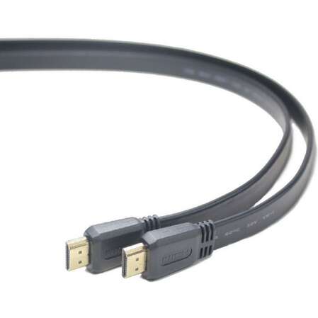 Кабель HDMI-HDMI v2.0 1м черный, экран