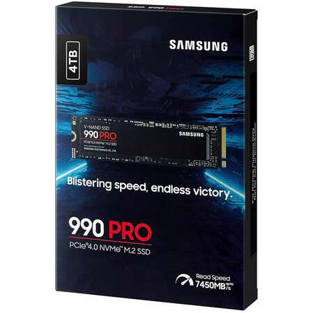 Внутренний SSD-накопитель 4000Gb Samsung 990 Pro (MZ-V9P4T0BW) M.2 2280 PCI-E 4.0 x4