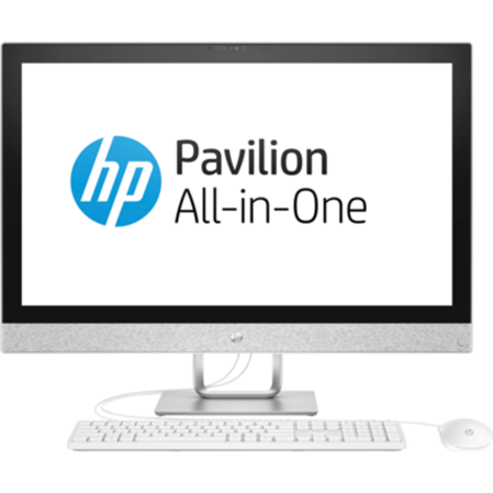 Моноблок HP Pavilion 27-r103ur 4HA67EA 27" FullHD Core i3 8100T/4Gb/1Tb/DVD/Kb+m/Win10 White