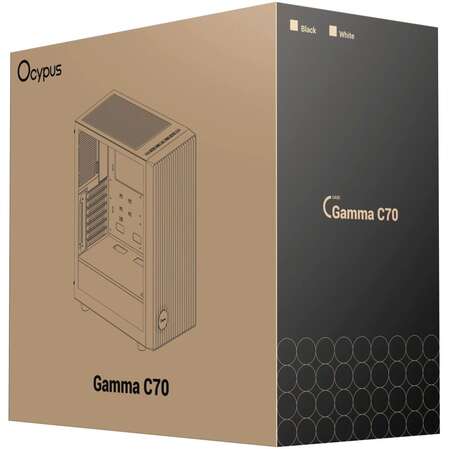 Корпус ATX Miditower Ocypus Gamma C70 WH White