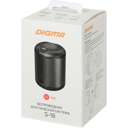 Портативная bluetooth-колонка Digma S-16 Black