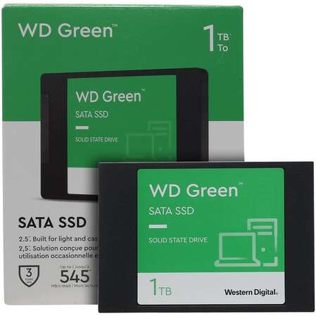 Внутренний SSD-накопитель 1000Gb Western Digital Green WDS100T3G0A SATA3 2.5"