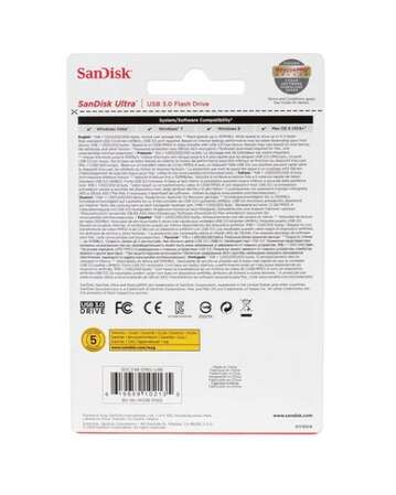 USB Flash накопитель 16GB SanDisk Ultra (SDCZ48-016G-U46) USB 3.0 Черный