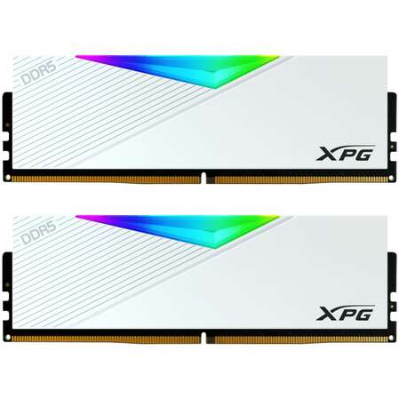 Модуль памяти DIMM 64Gb 2х32Gb DDR5 PC51200 6400MHz ADATA XPG Lancer RGB White (AX5U6400C3232G-DCLARWH)