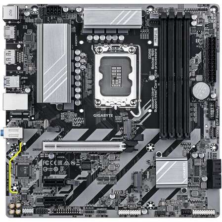 Материнская плата Gigabyte B860M D3HP B860 Soc-1851 4xDDR5, 4xSATA3, RAID, 2хM.2, 1xPCI-E16x, 3xUSB3.2, DP, HDMI, Glan, mATX