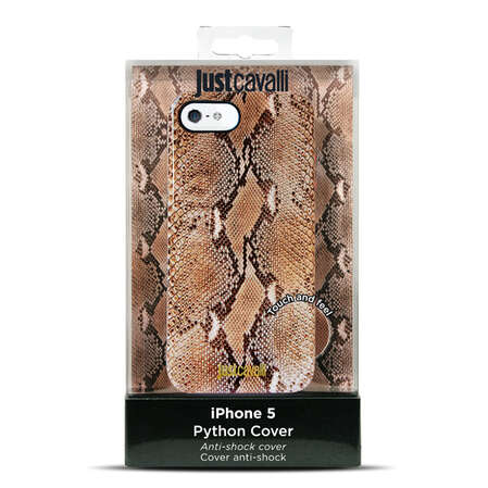 Чехол для iPhone 5 / iPhone 5S Just Cavalli "PYTHON", коричневый (JCIPC5PYTHON1)